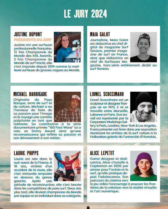 jury international surf film festival anglet 2024