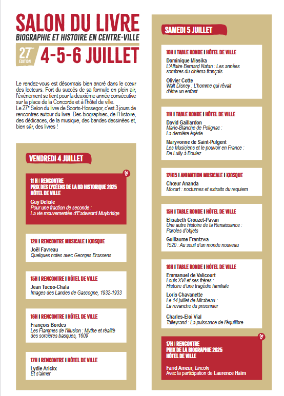 salon du livre d'hossegor 2025