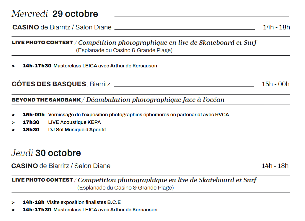 BCE biarritz 2025 programme 29 et 30 octobre