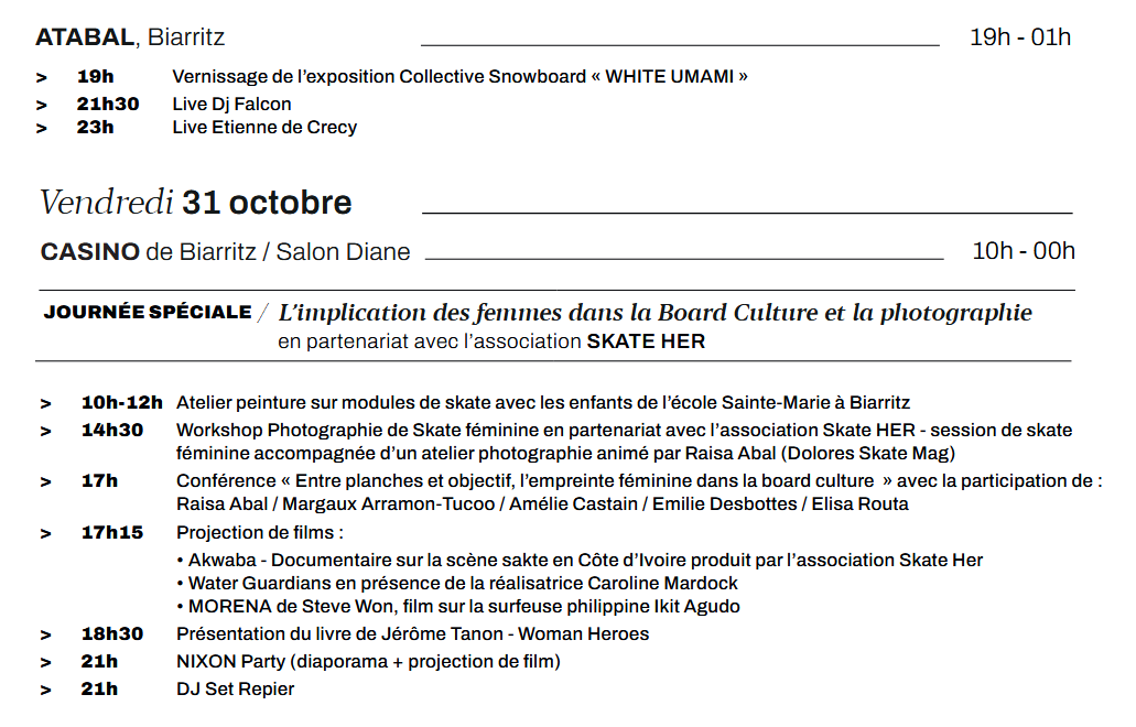 BCE Biarritz 2025 programme 31 octobre