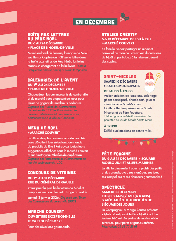 animations capbreton noel 2025