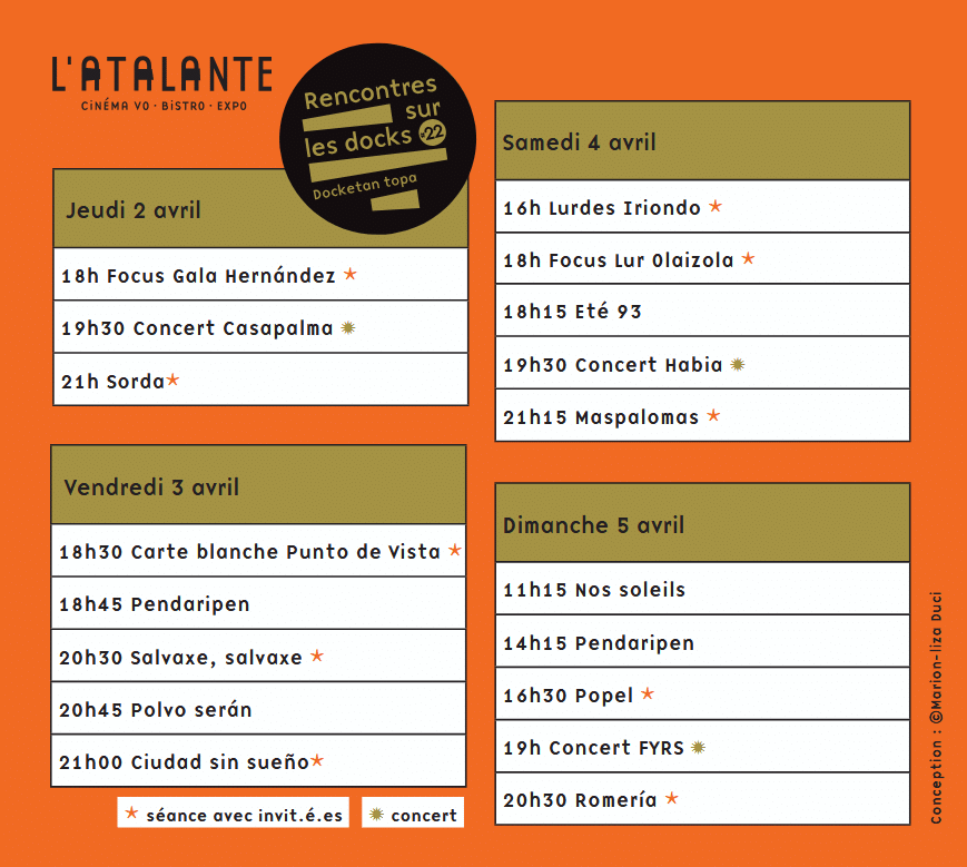 programme rencontres sur les docks atalante bayonne 2026