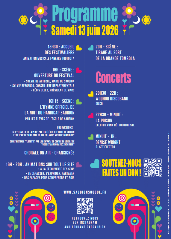 programme nuit du handicap saubion 2026
