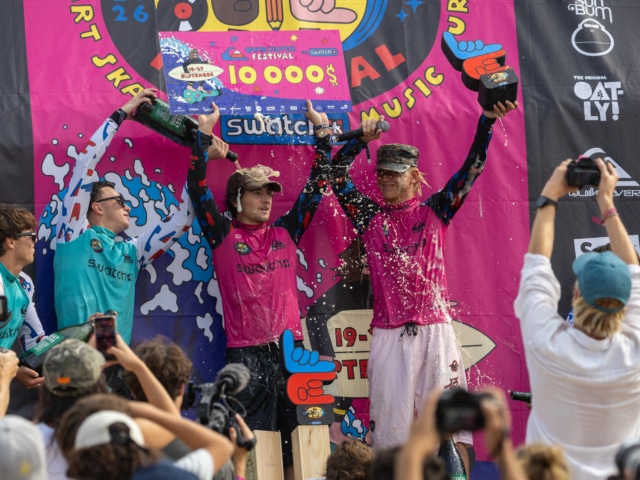 Podium quiksilver festival hossegor landes Hughie Vaughan _ Kash Brown